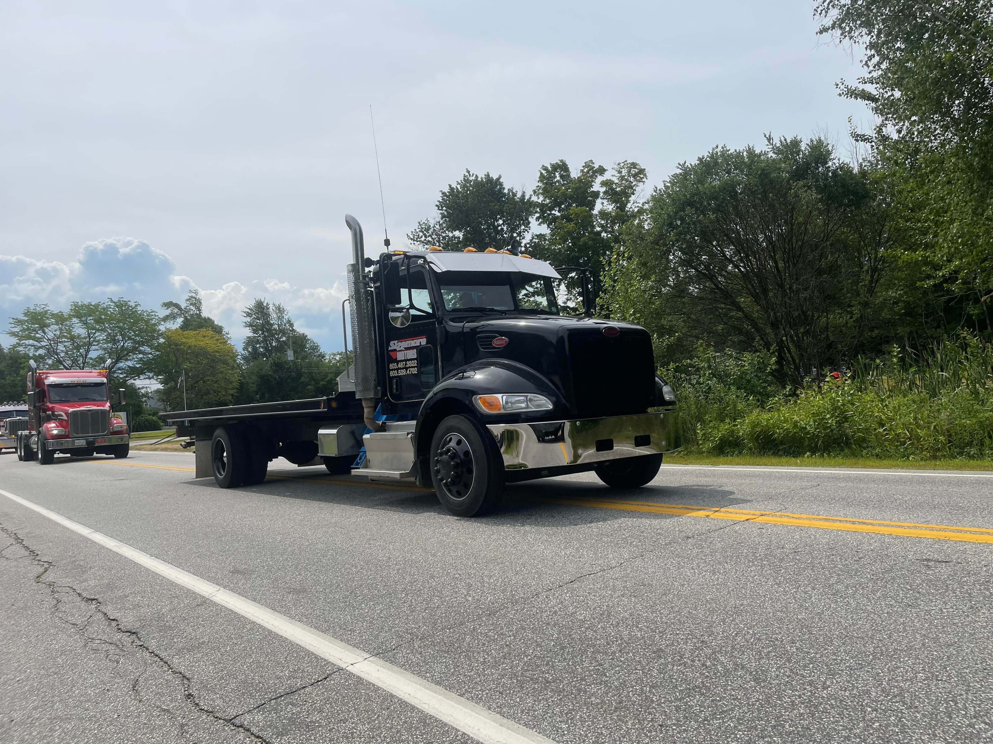 black truck on site